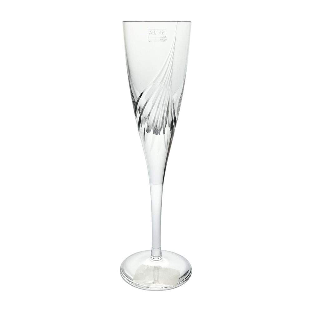 Atlantis “Flight” Single Crystal Champagne Flute 9 1/8” 4oz Signed